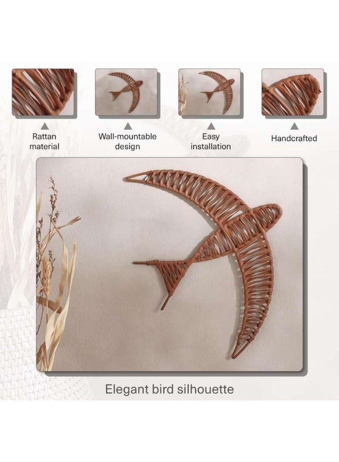 Pan Home Rattan Swallow Wall Accent - Brown - Image 5