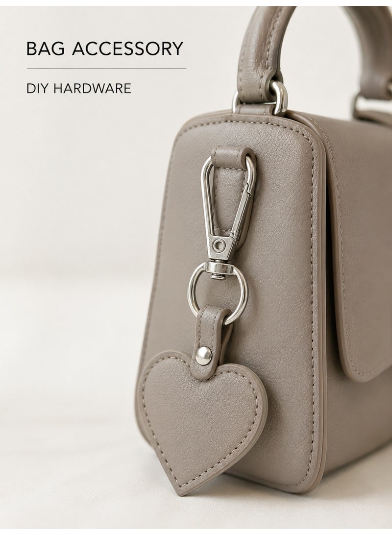6PCS Metal Swivel Snap Hook with Key Ring for Bags Keychains and DIY Crafts, Silvery - Image 3