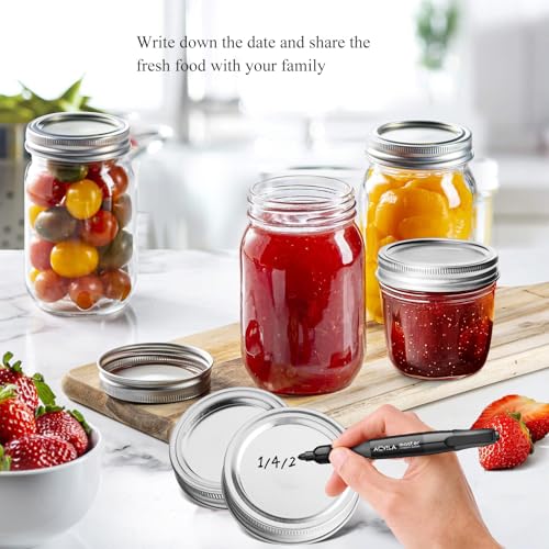 SKERYBD 48Pcs/24 Set, Canning Rings and Lids Regular Mouth, Good Sealing Mason Jar Lids for Regular Mouth Ball, Kerr Jars, Food Grade Material - Image 5