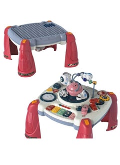 child toy Multifunctional Kids Early Education Game Table Building Blocks Educational Learning Musical Table For Kids  - Image 1