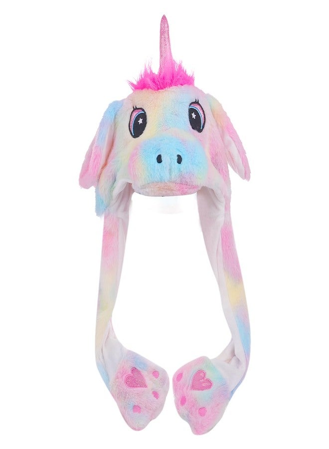 CICITOYWO Funny Plush Animal Unicorn Hat Ear Moving Jumping Hats Cute Flap Cap Unisex Gift for Kids Adults (Multi Color) - Image 5