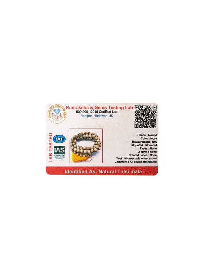Swaha Tulsi Mala | Natural Lab Certified 108 + 1 Tulsi Beads | Jap Mala | Spritual Japa Mala | Meditation Mala - Image 2