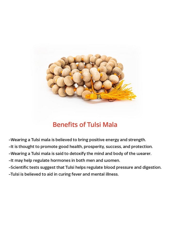 Swaha Tulsi Mala | Natural Lab Certified 108 + 1 Tulsi Beads | Jap Mala | Spritual Japa Mala | Meditation Mala - Image 5
