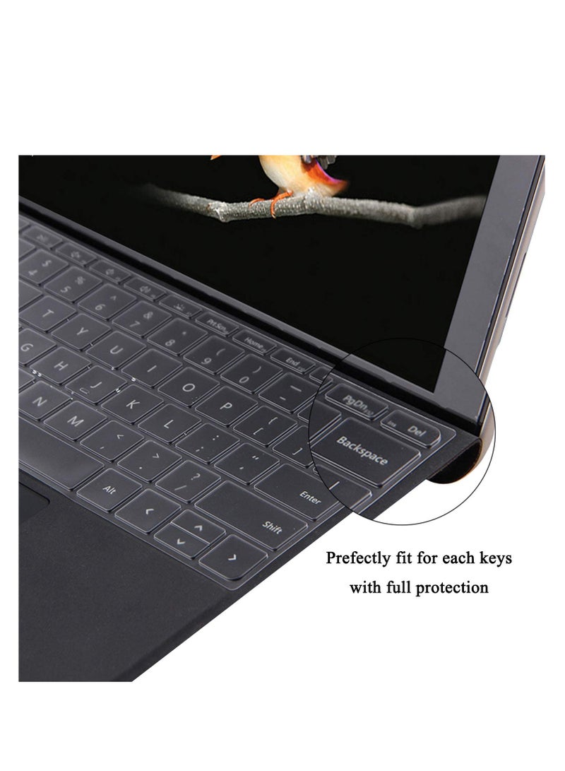 غطاء لوحة مفاتيح من مادة TPU لجهاز Microsoft Surface Go مقاس 10 بوصات 4/3/2/ 1 (إصدار 2023 - 2018) غطاء حماية رفيع للغاية للوحة المفاتيح (شفاف) - Image 2
