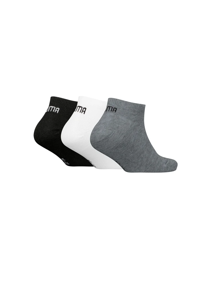 PUMA Youth 3 Pack Plain Ankle Sneaker Socks