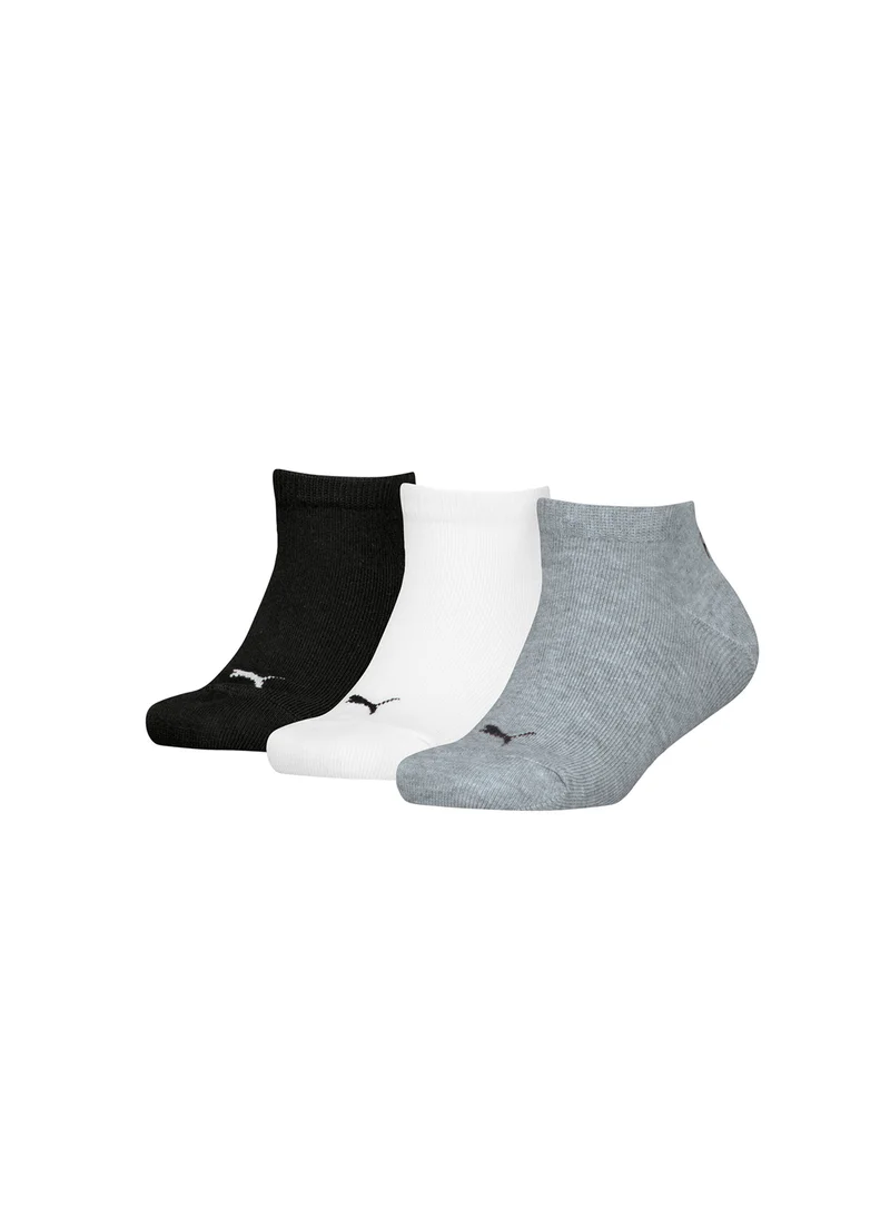 PUMA Youth 3 Pack Plain Ankle Sneaker Socks