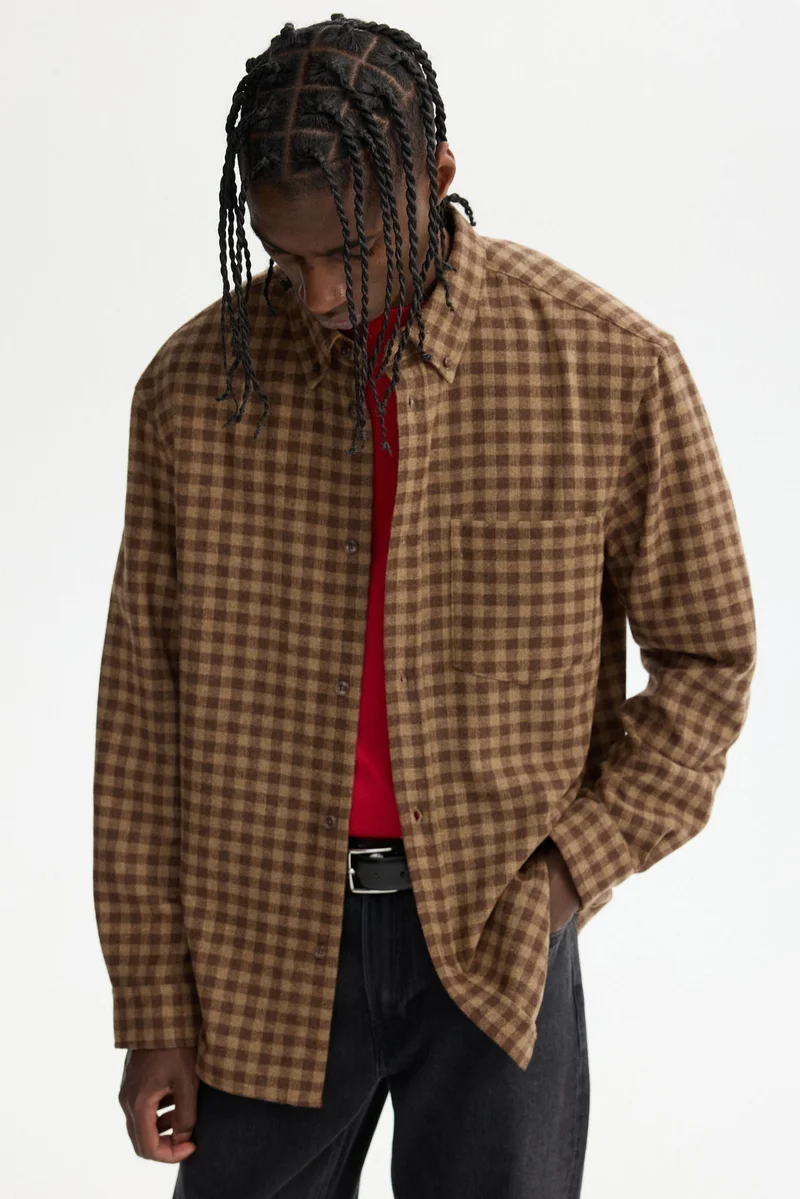 Relaxed Fit Wool-blend shirt