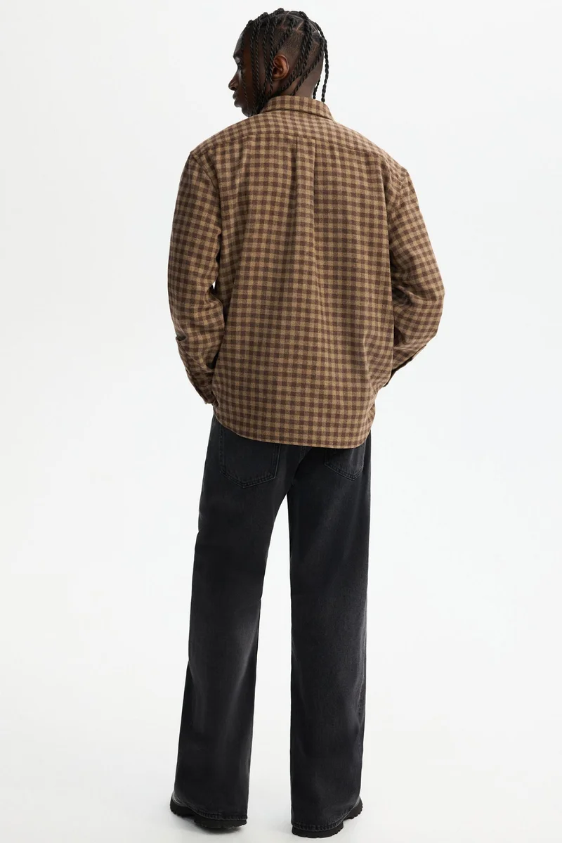 H&M  Relaxed Fit Wool-blend shirt for Men | Best Price UAE
