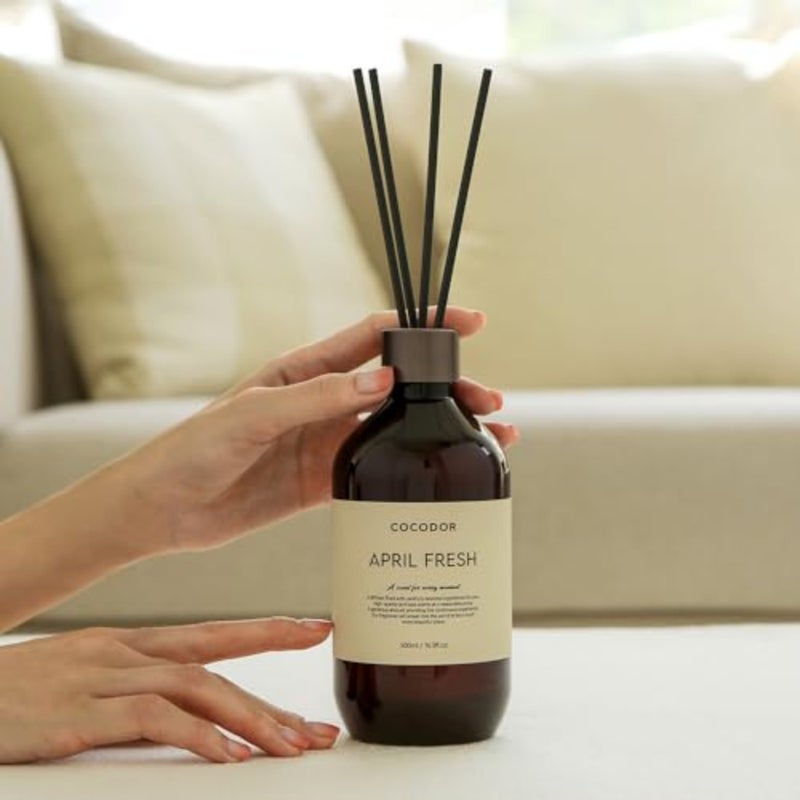 Premium Reed Diffuser/16.9oz 500ml /1 Pack/Fragrance Scent Essential Oil with Stick Diffuser Set for Home Bathroom Shelf Décor (Garden Lavender) - Image 5