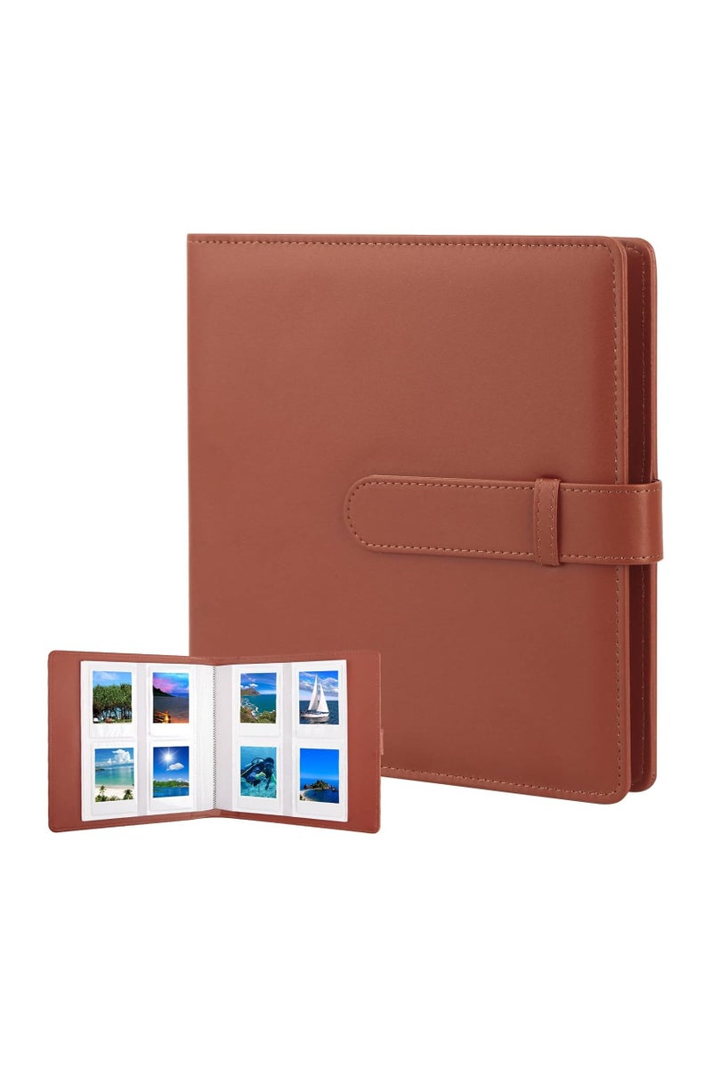 VKL 256 Pockets Photo Album for Fujifilm Instax Mini LiPlay 11 90 70 50S 26 25 9 8+ 8 7S Instant Camera for Polaroid SnapTouch PIC-300 Z2300 Mint Zip Instant Camera Printer (Brwon) - Image 1