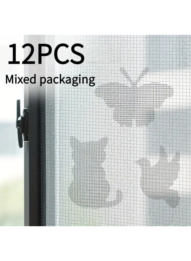 Assorted Pack 12Pcs Self Adhesive Window Screen Repair Patches For Mosquito Protection - Image 2