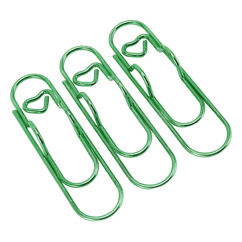 30Pcs Metal Pen Clips Stainless Steel Multifunction Portable Metal Pen Paperclip Pen Clip Holder for Notebook Bookmark Receipts Green - Image 5