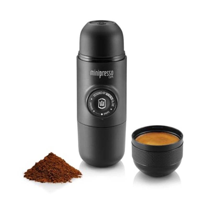 Minipresso GR، ​​ماكينة إسبريسو محمولة، قهوة مطحونة متوافقة، ماكينة صنع القهوة اليدوية، أدوات السفر، تعمل يدويًا، مثالية للتخييم والمشي لمسافات طويلة - Image 1