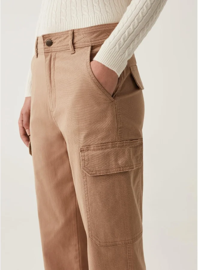 Ovs Cargo trousers in cotton twill