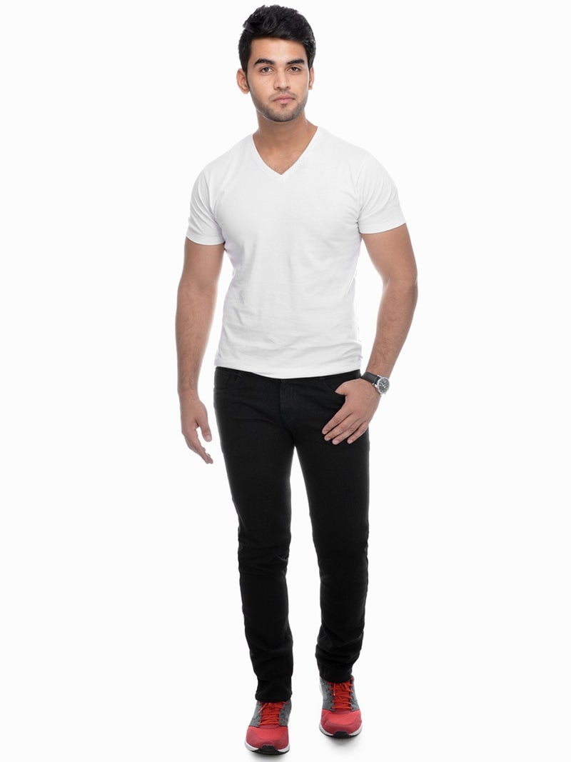 Ben Martin Men's Regular Fit Stylish Stretchable 36 Size Black Casusal Denim Jeans Pant for Men, JJ3-8, Mid Rise - Image 3