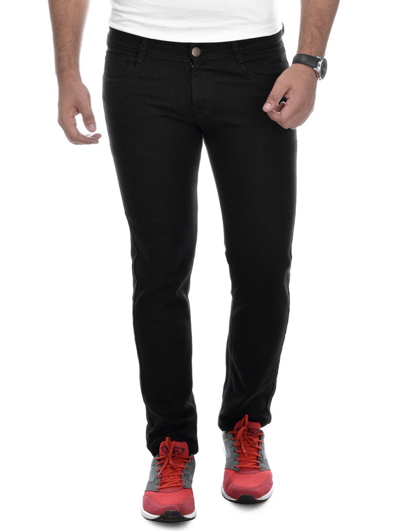Ben Martin Men's Regular Fit Stylish Stretchable 36 Size Black Casusal Denim Jeans Pant for Men, JJ3-8, Mid Rise - Image 1