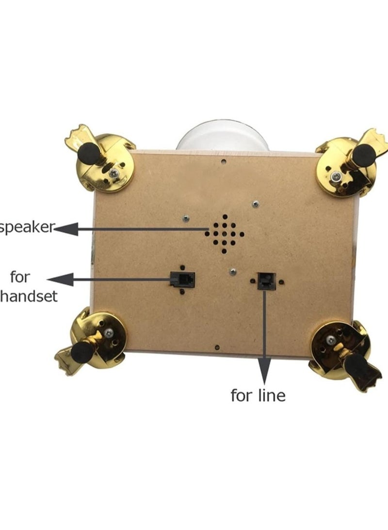 Vintage Retro Antique Landline Phone with Majestic Design, Vintage Telephone European Style Landline Old Fashion Wired Fixed Telephone Holiday Home Office Cafe Bar Decoration - Image 5