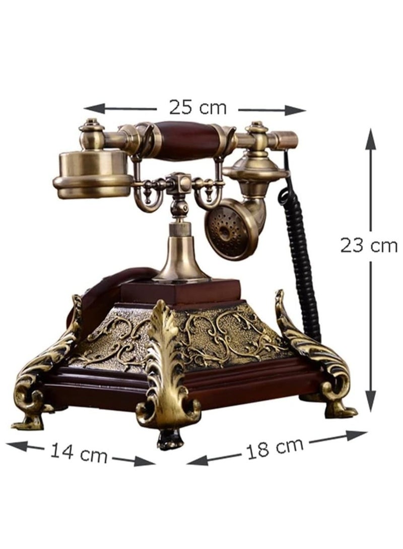 Vintage Retro Antique Landline Phone with Majestic Design, Vintage Telephone European Style Landline Old Fashion Wired Fixed Telephone Holiday Home Office Cafe Bar Decoration - Image 4