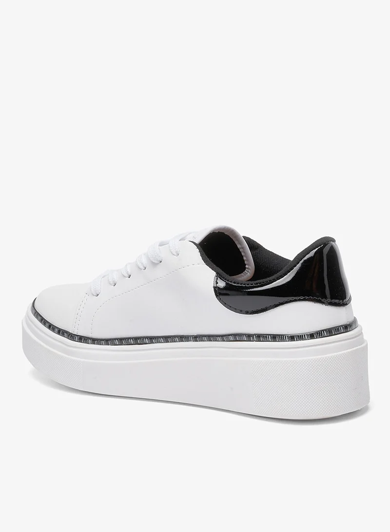 VIZZANO White Comfort Women’s Sneakers – Lace-Up Ladies Sneakers & Casual Sneakers for Girls for Women | Best Price UAE
