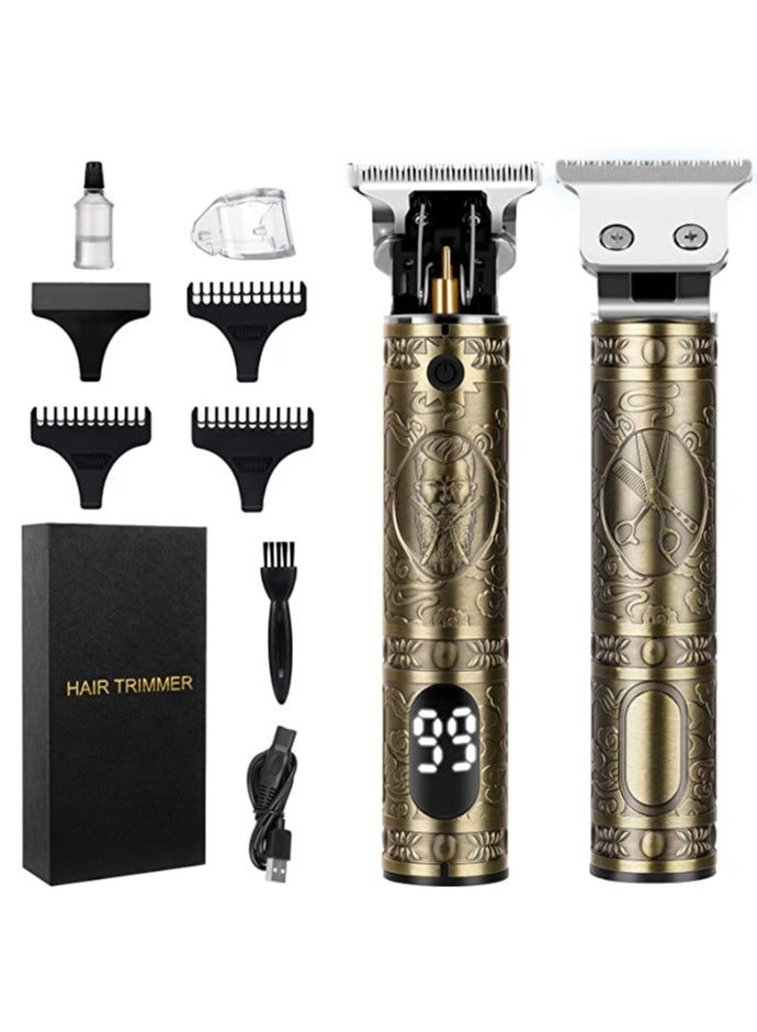 Hair Trimmer for Men, Electric Beard trimmer, Zero Gapped Cordless Trimmer, Rechargeable T-Blade Trimmer - Image 1