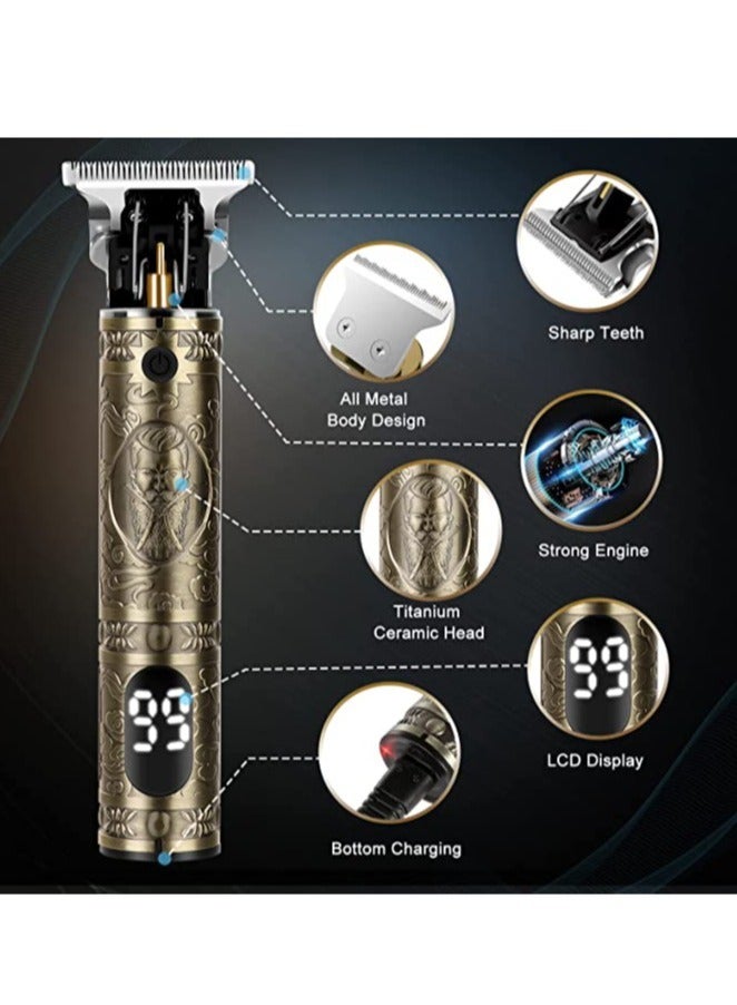 Hair Trimmer for Men, Electric Beard trimmer, Zero Gapped Cordless Trimmer, Rechargeable T-Blade Trimmer - Image 3