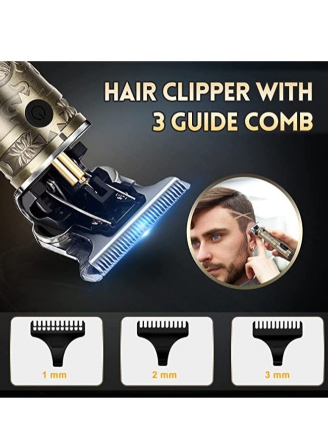 Hair Trimmer for Men, Electric Beard trimmer, Zero Gapped Cordless Trimmer, Rechargeable T-Blade Trimmer - Image 2