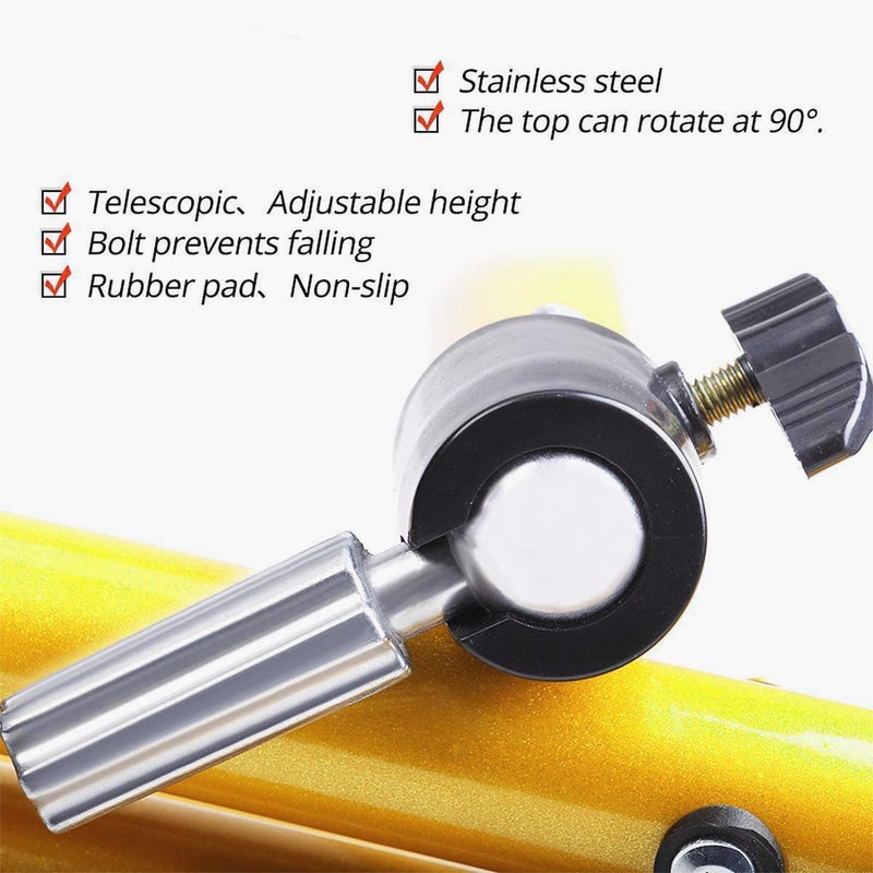 Alileader Metal Adjustable Tripod Stand Holder For Hairdressing Training Head Heavy Duty Canvas Block Head Tripod Cosmetology Training Doll Head Stand Mannequin Manikin Head Tripod Wig Stand (Golden) - Image 5
