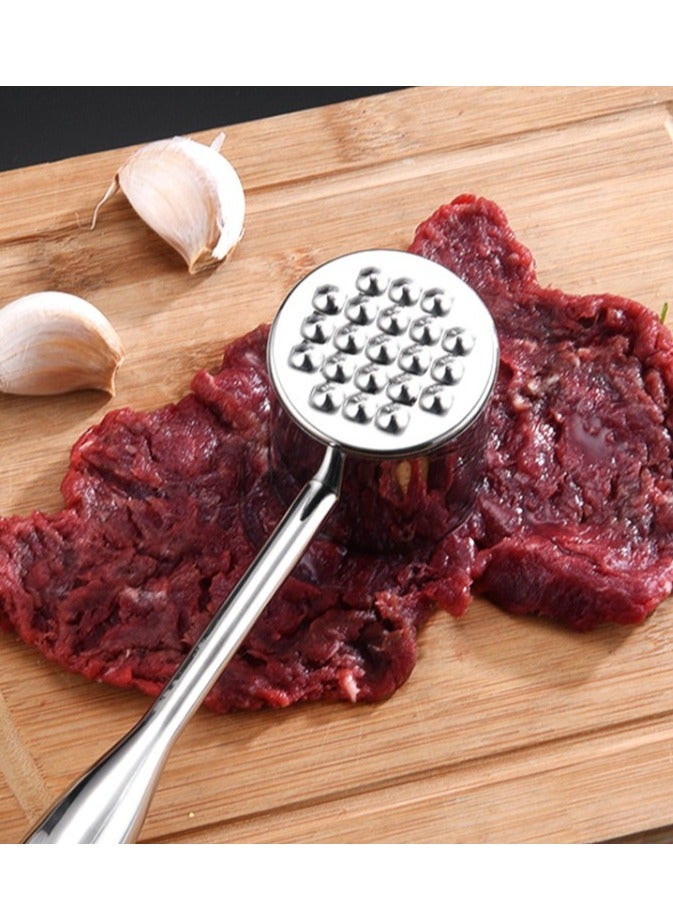 هومستر مطرقة تطرية لحم عصرية بسيطة | مطرقة مزدوجة الوجه من الستانلس ستيل 304 | مقبض وردي خشبي مريح ضد الانزلاق | مطرقة مطبخ متعددة الوظائف | تصميم سهل التنظيف بدون فواصل | مناسبة للستيك/الدجاج/الشواء | أداة طبخ غربية أساسية - Image 1