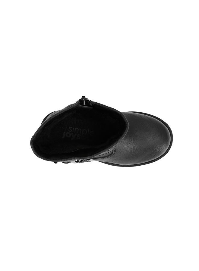 Simple Joys by Carter's Girls Jen Fashion Boot, Black, 11 Little Kid - Image 4