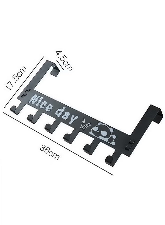 Door Hook Hanger, Heavy Duty Shelf for Hanging Clothes, Hats, Towels, Over The Door Space Saving Hanger, Closet Organizer for Home Office Dorm Room - Image 2