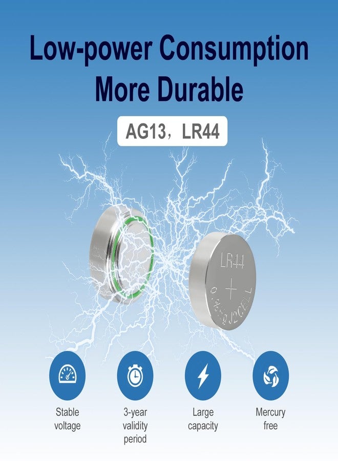 kunying 50 Pack LR44 Batteries, AG13 357 303 SR44 a76 Lr44 Button Cell Batteries, 1.5v Batteries Long Lasting Power for Glucometers, Watches, Toys - Image 3
