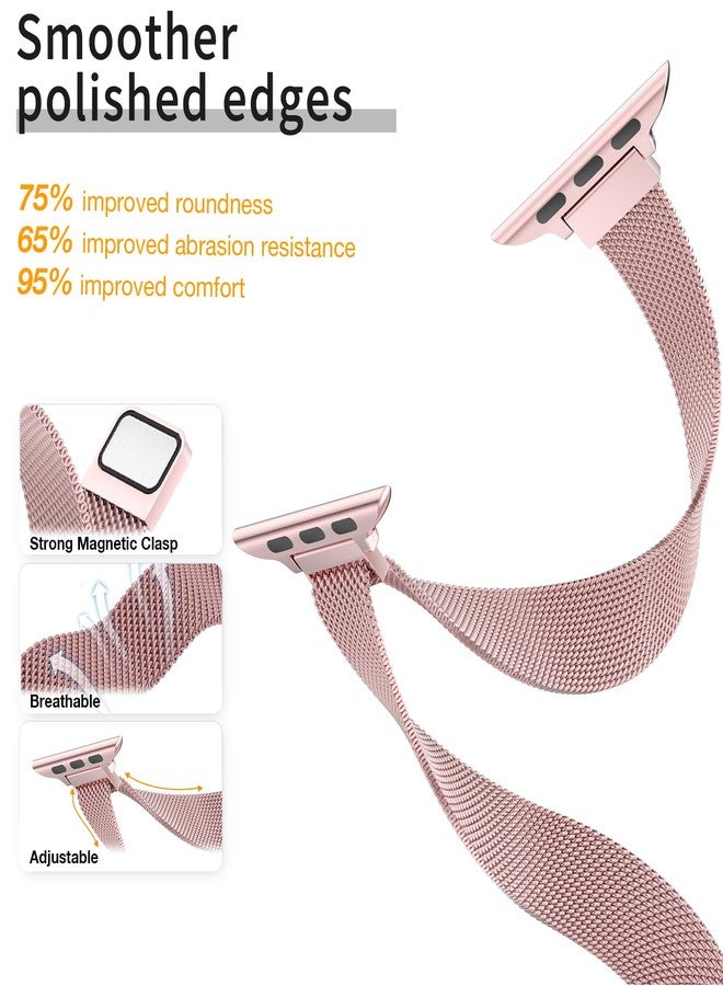 MARGE PLUS Slim Milanese Loop Compatible with Apple Watch Band for women 41mm 41mm 38mm 42mm 46mm 45mm 44mm, Stainless Steel Magnetic Mesh Strap work on iWatch Series 11 10 9 8 7 6 5 4 3 & SE 3 2 1 - Image 3