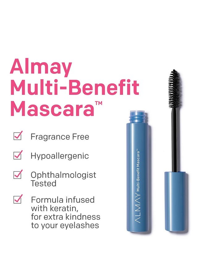 Almay Mascara, Volume, Length, Definition & Conditioning, Multibenefit Eye Makeup, Hypoallergenic Andfragrance Free, 501 Blackest Black,0.24 Fl Oz (Pack Of 1)  - Image 4