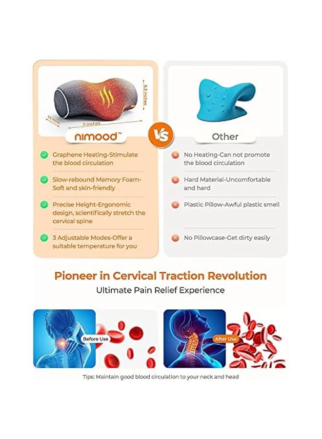 MOXO Neck Stretcher Cervical Neck Trion Device Neck Hump Corrector with Graphene Heating Neck and Shoulder er for TMJ Neck   and Muscle  Cervical Spine Alignment for Bed - Image 2