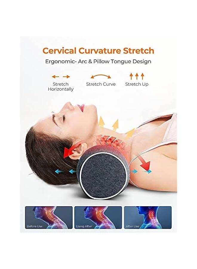 MOXO Neck Stretcher Cervical Neck Trion Device Neck Hump Corrector with Graphene Heating Neck and Shoulder er for TMJ Neck   and Muscle  Cervical Spine Alignment for Bed - Image 5
