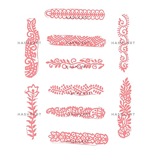 Hashcart Wooden Indian Traditional Design Printing Stamps/Blocks for Printing Saree Border/Dresses/Craft Card Making/Scrapbook/Clay Pottery (Set of 10) - Image 3