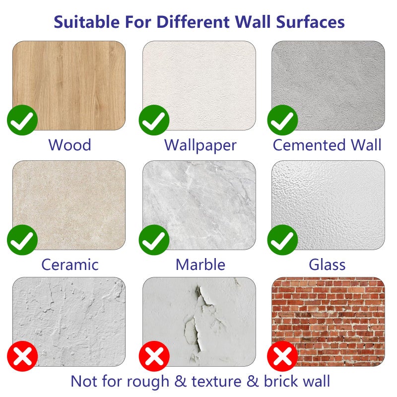 HOME MASTER HARDWARE Self Adhesive Wall Protector Square 4 inch, 10 Pack Door Handle Wall Shield Guard Door Stop, Rigid Vinyl Wall Protection Pad White - Image 4