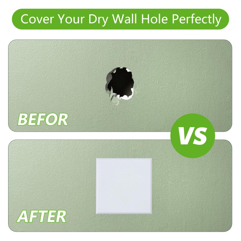 HOME MASTER HARDWARE Self Adhesive Wall Protector Square 4 inch, 10 Pack Door Handle Wall Shield Guard Door Stop, Rigid Vinyl Wall Protection Pad White - Image 2