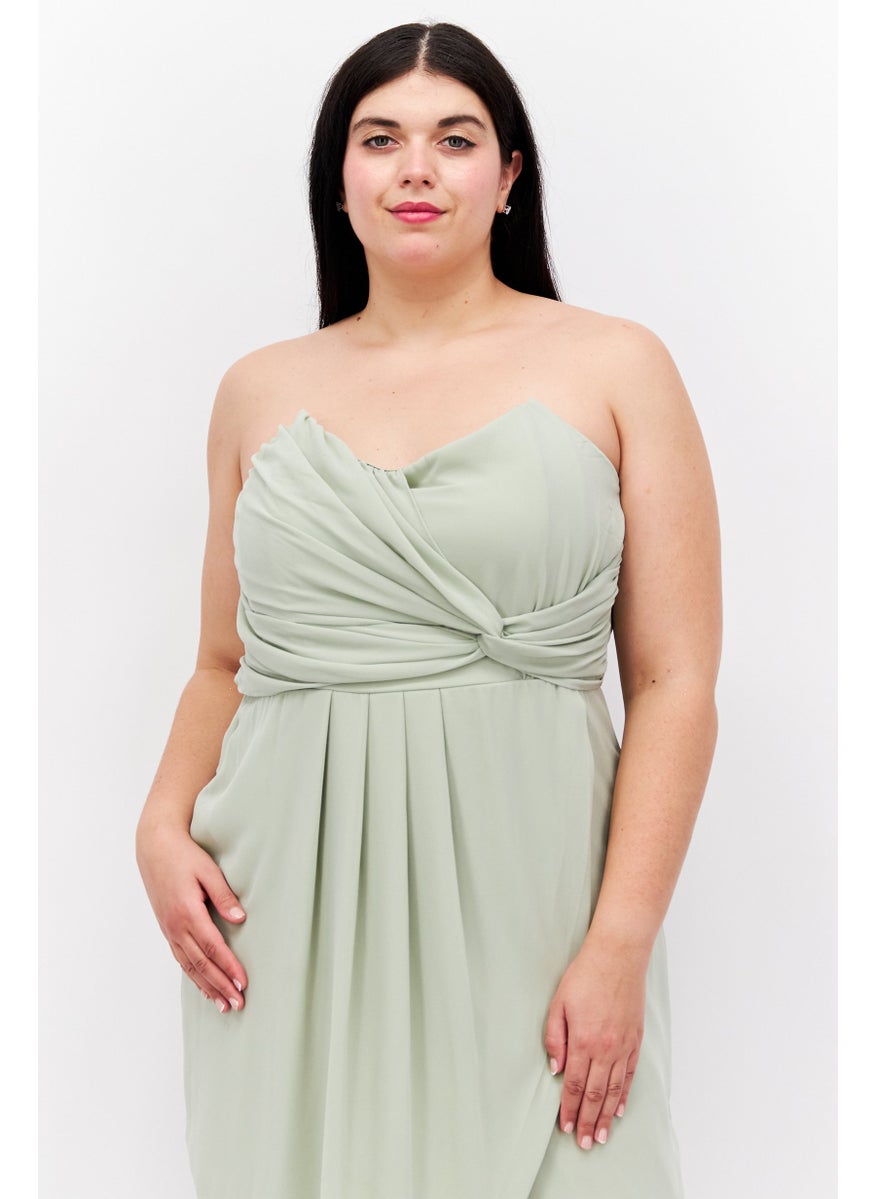 Women Plus Size Plain Midi Dress, Light Green - pzsku/ZBAD40EAE2920A3622F62Z/45/_/1732630205/103609c8-c73c-4598-b00d-e58fed91319e