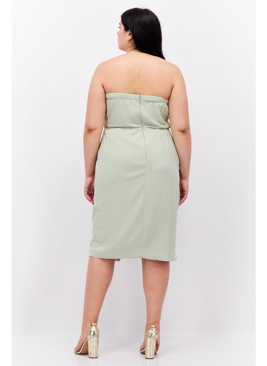 Women Plus Size Plain Midi Dress, Light Green - pzsku/ZBAD40EAE2920A3622F62Z/45/_/1732630206/f2289523-70fa-4705-b0ef-848338c07e62