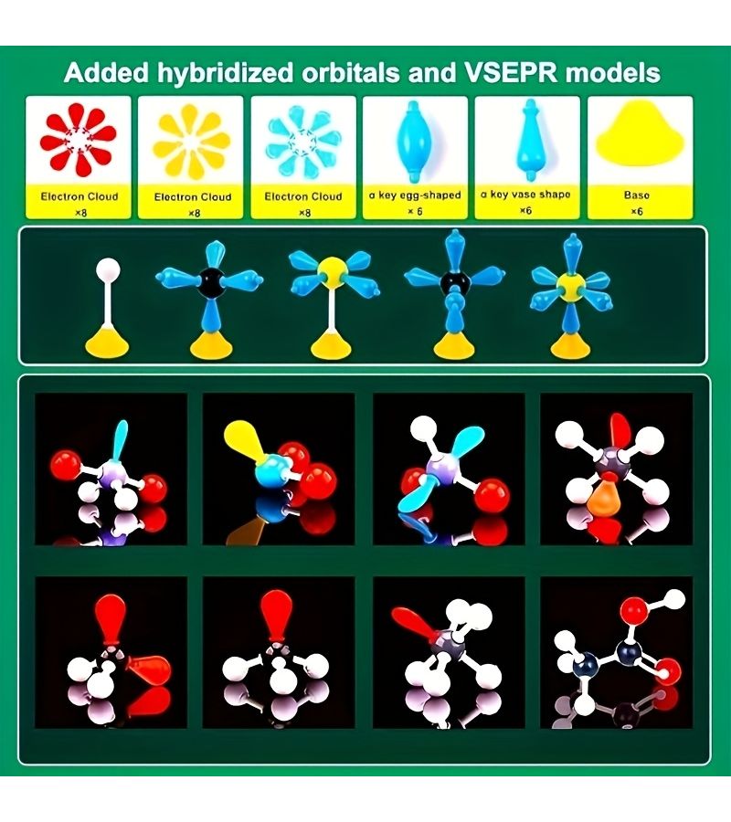 406 Piece Chemistry Molecular Model Kit Teaching Tool for Inorganic Structures - Image 4