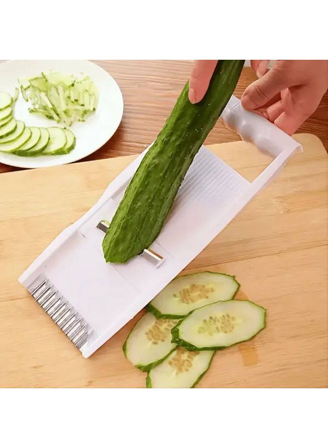 نورديك وايت هيفي ديوتي 4 في 1 مقطعة و مبشرة خضروات يدوية مع 4 شفرات - Image 2