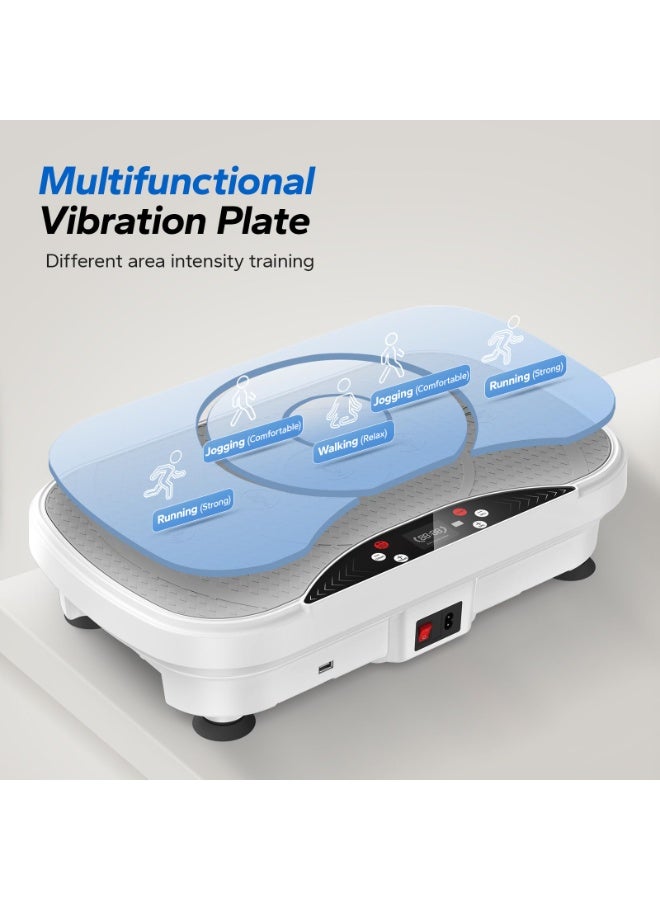 MERACH Vibration Plate Exercise Machine, Body Vibration Plate for Lymphatic Drainage, Vibrating Plate Exercise Machine with Bluetooth and LED Display - Image 5