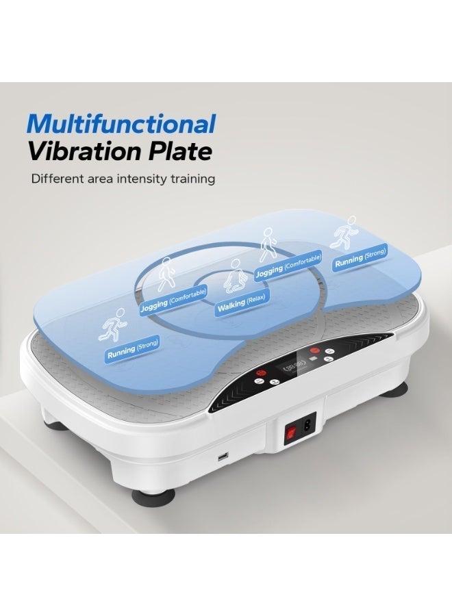 MERACH Vibration Plate Exercise Machine, Body Vibration Plate for Lymphatic Drainage, Vibrating Plate Exercise Machine with Bluetooth and LED Display - Image 5
