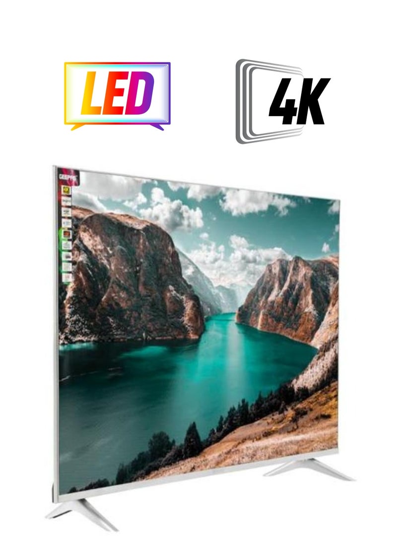 GEEPAS - Geepas 65" Ultra HD LED TV- GLED6569SWUHD/ Gaming Supported, User Friendly with Voice Assistant/ with Remote Control, HDMI and USB Ports/ Bluetooth, App Store, Apple AirPlay/ Slim Design - Image 1