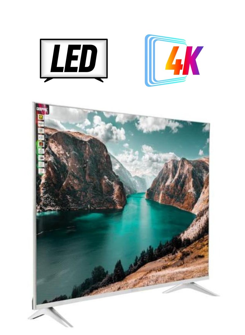 GEEPAS Geepas 65" Ultra HD LED TV- GLED6569SWUHD/ Gaming Supported, User Friendly with Voice Assistant/ with Remote Control, HDMI and USB Ports/ Bluetooth, App Store, Apple AirPlay/ Slim Design  - Image 1