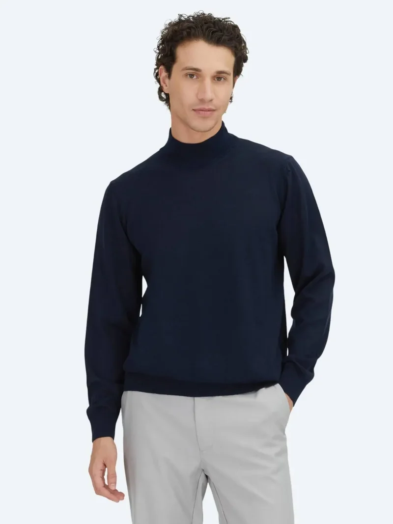 Kip Navy Blue Knitwear Sweatshirt