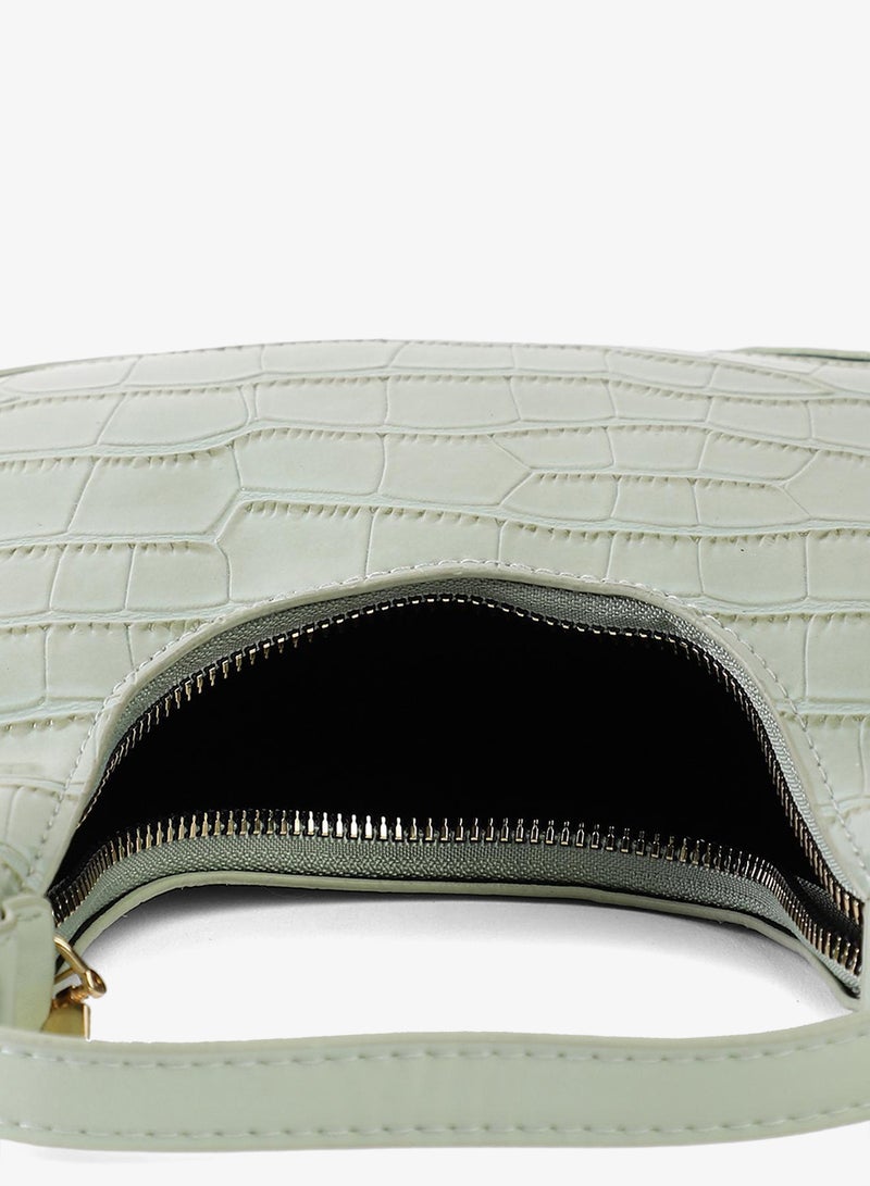 Haute Sauce Green Textured Vegan Leather Handbag - Image 3