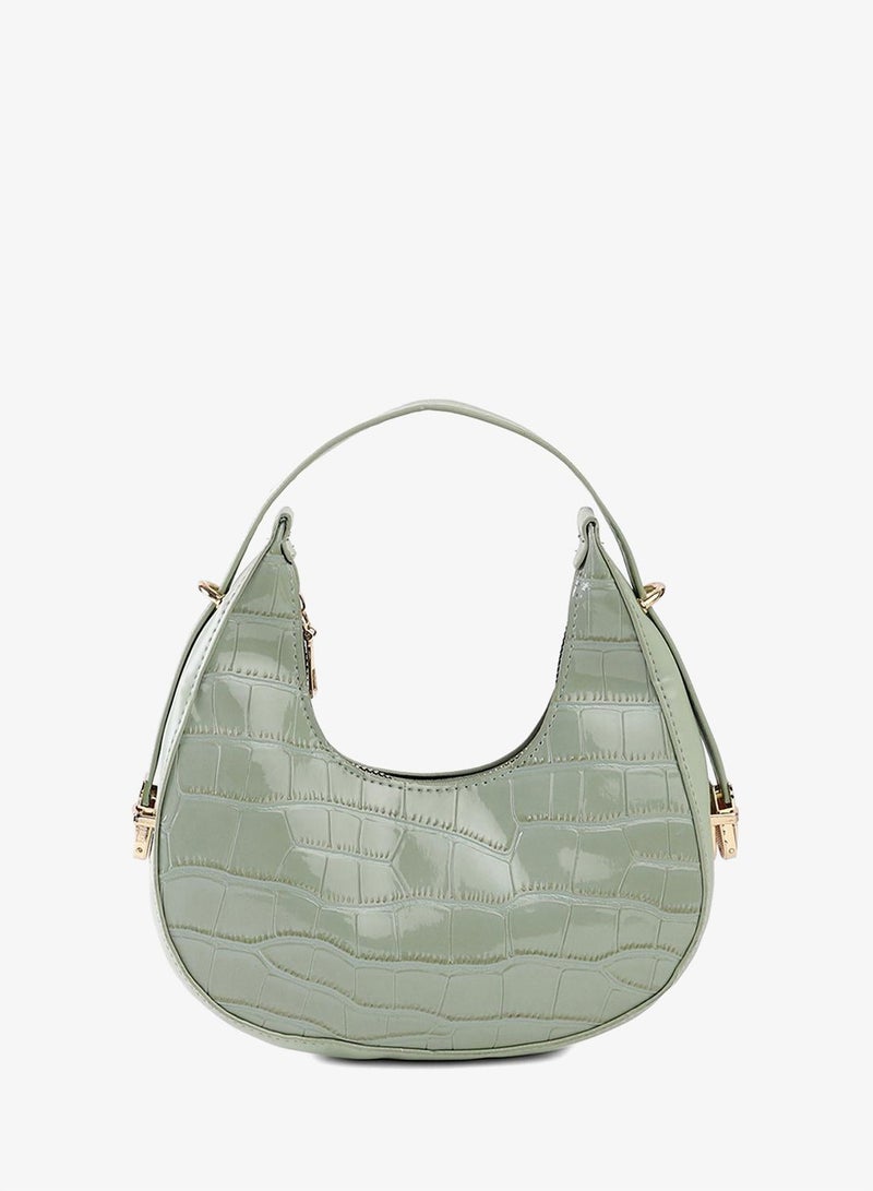 Haute Sauce Green Textured Vegan Leather Handbag - Image 2