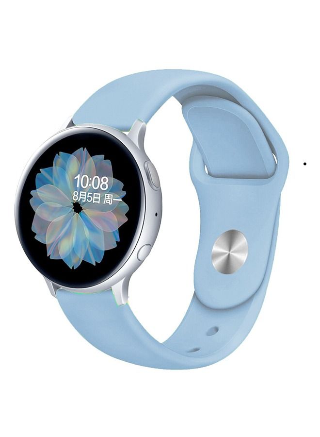 O Ozone 20mm Silicone Watch Band for Samsung Galaxy Watch 7 6 5 4 FE 40mm 44mm 45mm/Galaxy Watch 6 4 Classic 43mm 47mm 42mm 46mm Wristband - Denim Blue - Image 1